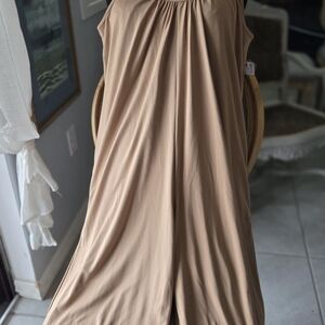 Tan Sleeveless Jumpsuit